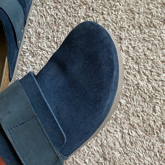 Birkenstock Nagoya Navy Suede Clogs - Picture 6 of 7